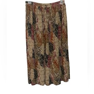 Alfred Dunner Maxi Skirt patchwork silky polyester womens size 10